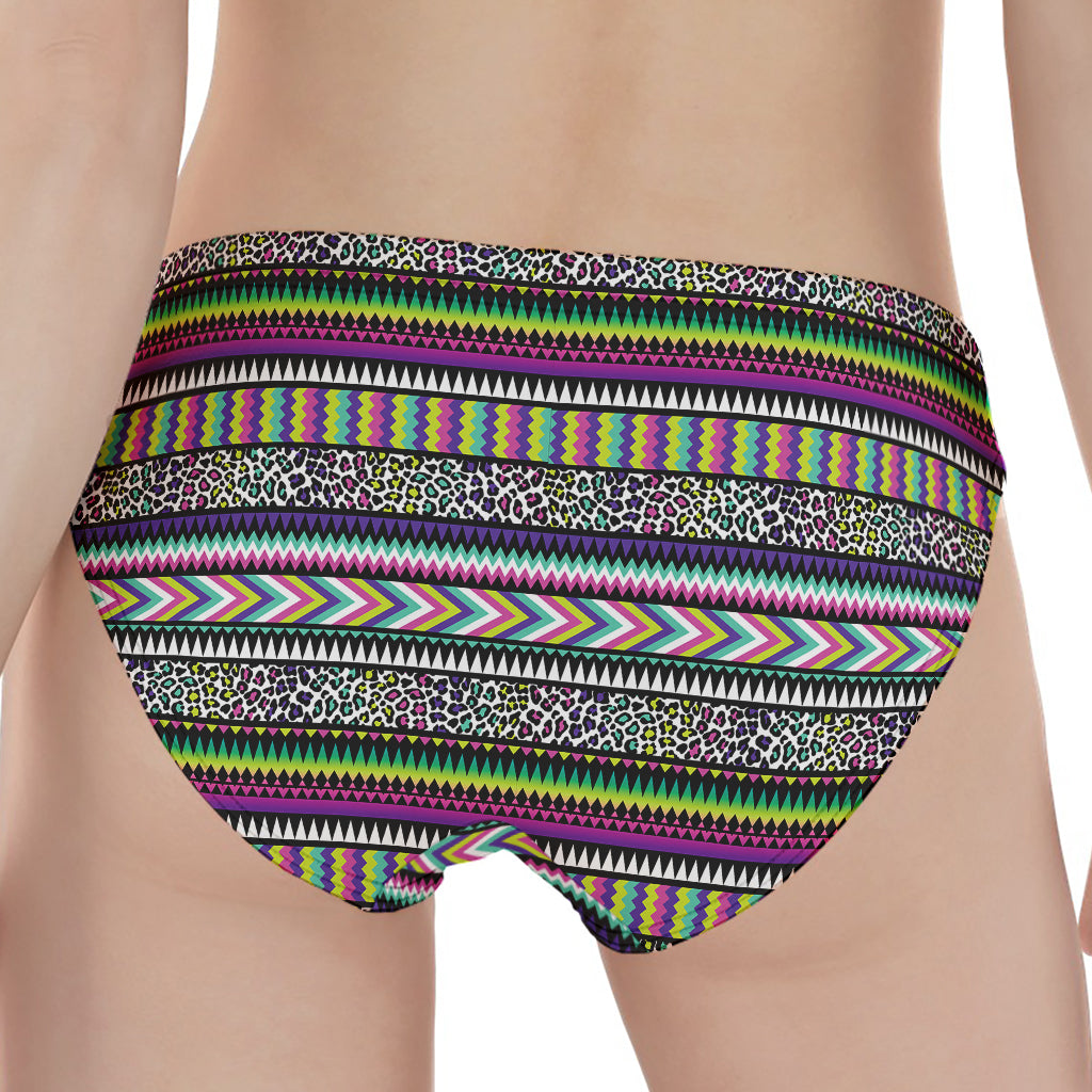 Colorful Leopard Navajo Tribal Print Women's Panties