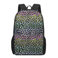 Colorful Leopard Print 17 Inch Backpack