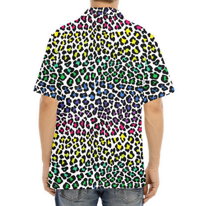 Colorful Leopard Print Aloha Shirt