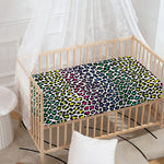Colorful Leopard Print Baby Crib Sheet