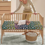 Colorful Leopard Print Baby Crib Sheet