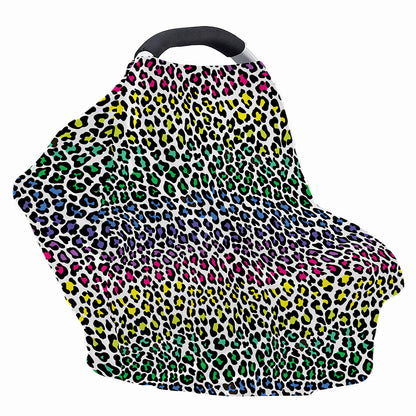 Colorful Leopard Print Baby Seat Cover