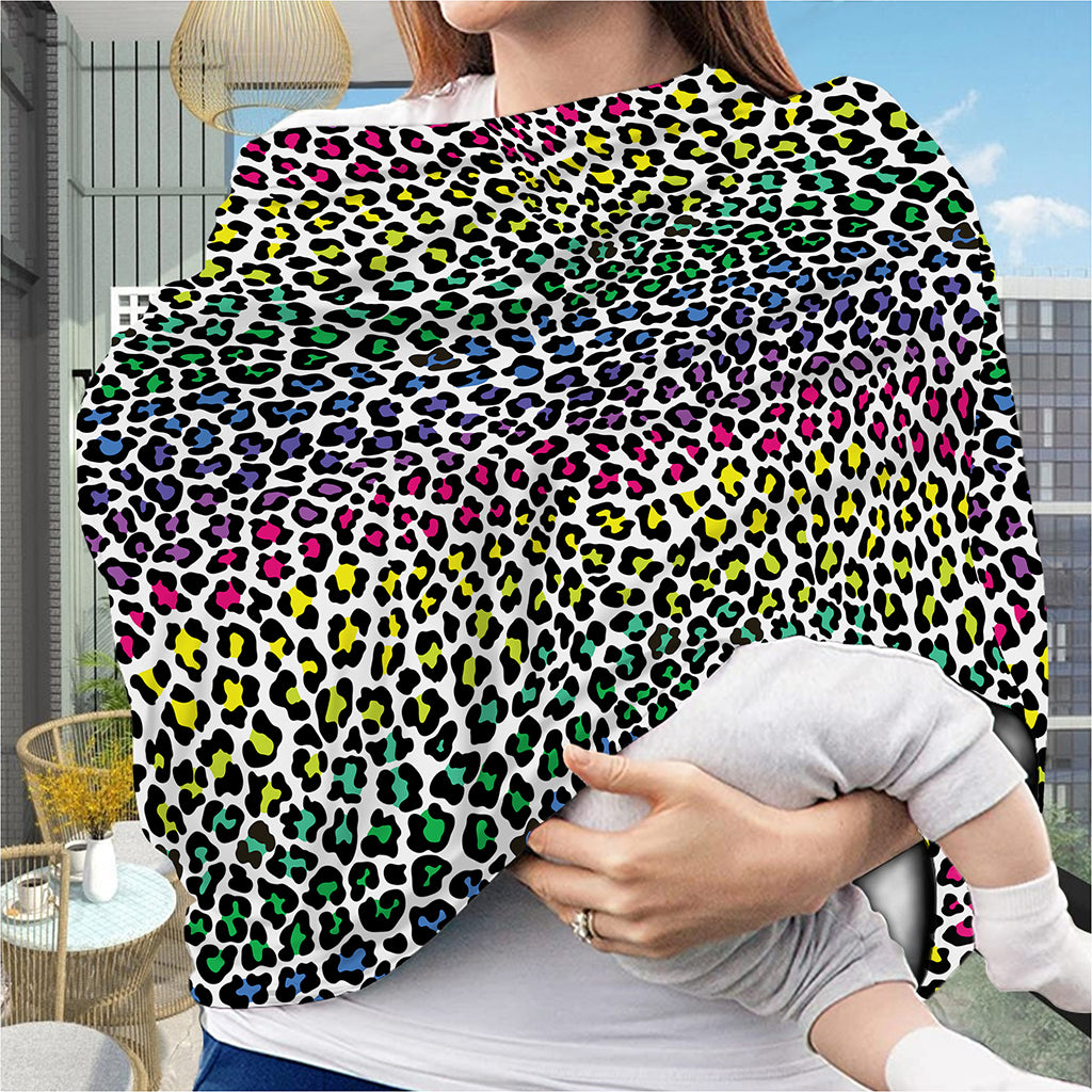 Colorful Leopard Print Baby Seat Cover
