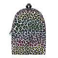 Colorful Leopard Print School Backpack
