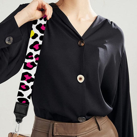 Colorful Leopard Print Bag Strap