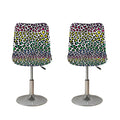 Colorful Leopard Print Bar Stool Covers