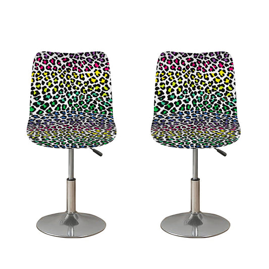 Colorful Leopard Print Bar Stool Covers