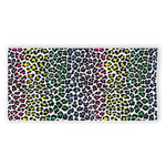 Colorful Leopard Print Beach Towel