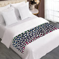 Colorful Leopard Print Bed Runner