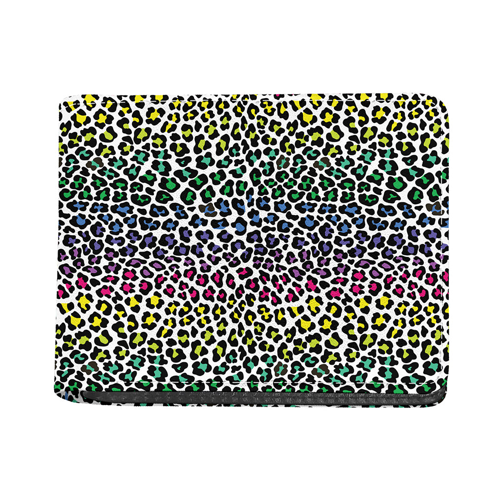Colorful Leopard Print Bifold Wallet