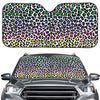 Colorful Leopard Print Car Windshield Sun Shade