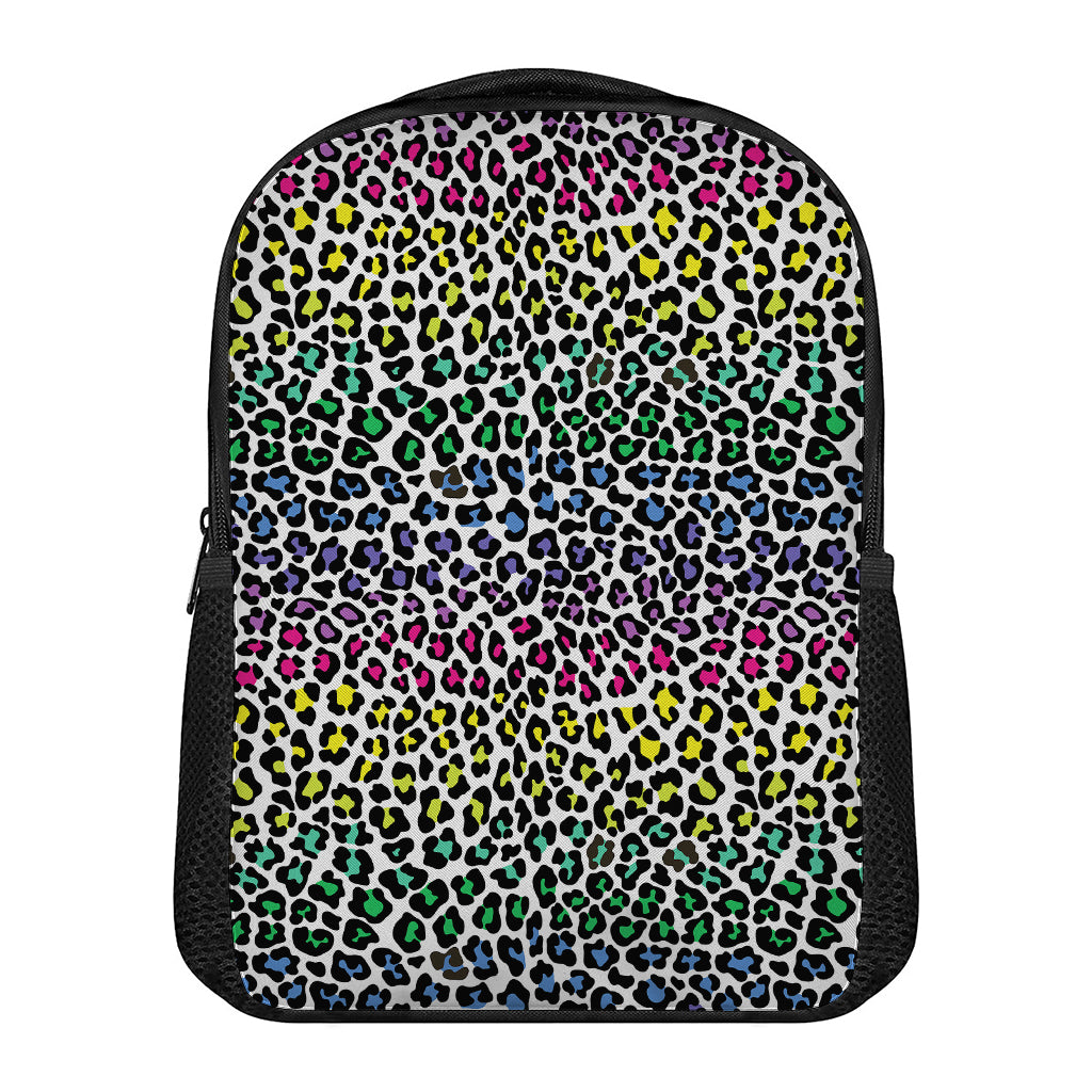Colorful Leopard Print Casual Backpack