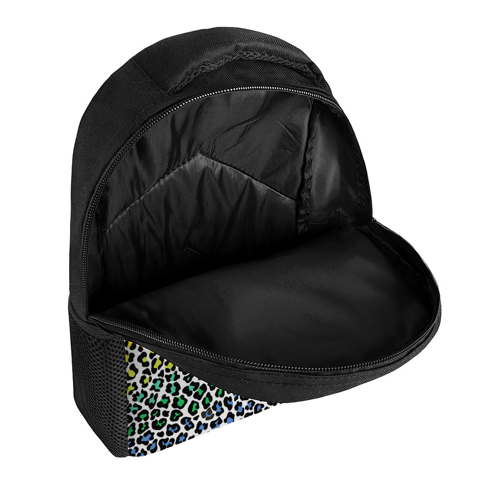Colorful Leopard Print Casual Backpack