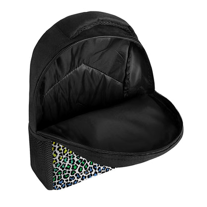 Colorful Leopard Print Casual Backpack