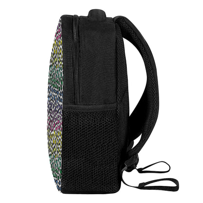 Colorful Leopard Print Casual Backpack