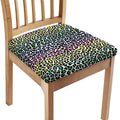 Colorful Leopard Print Chair Cushion Cover