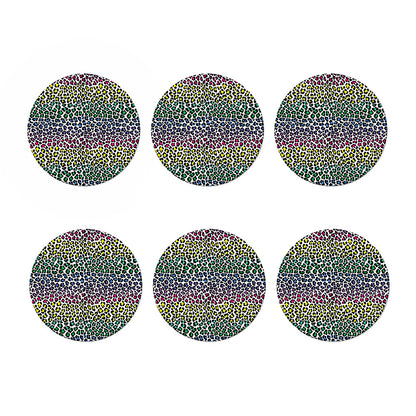 Colorful Leopard Print Coaster Set