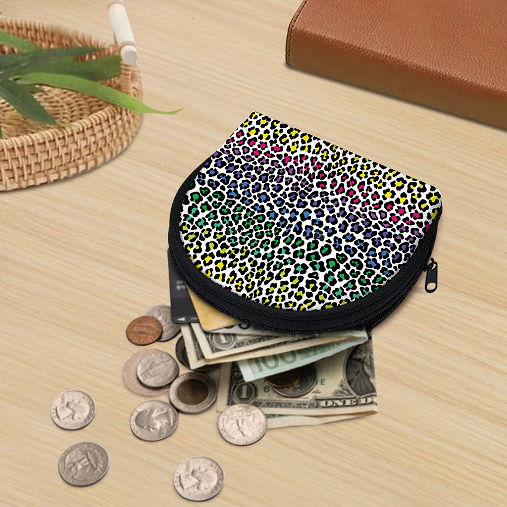 Colorful Leopard Print Coin Purse