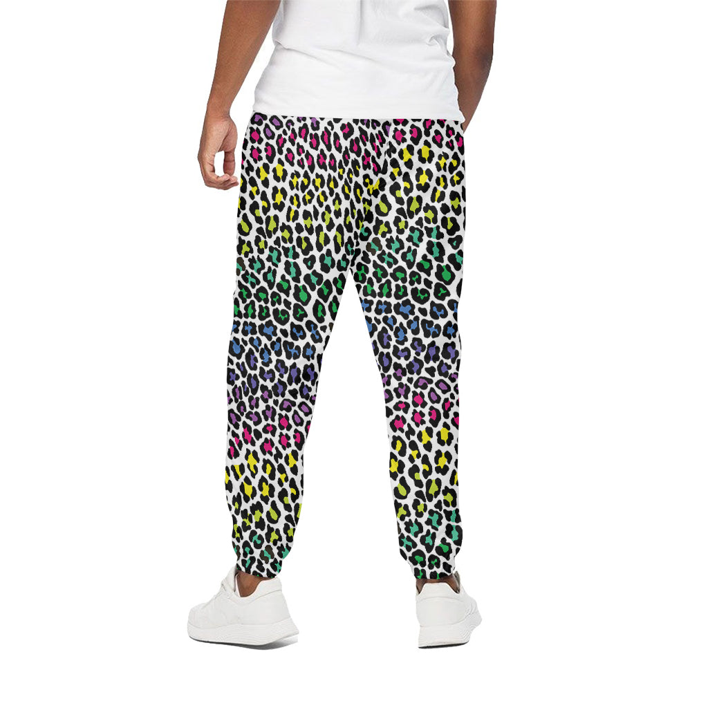 Colorful Leopard Print Cotton Pants