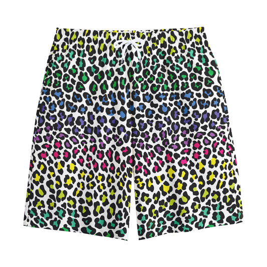 Colorful Leopard Print Cotton Shorts