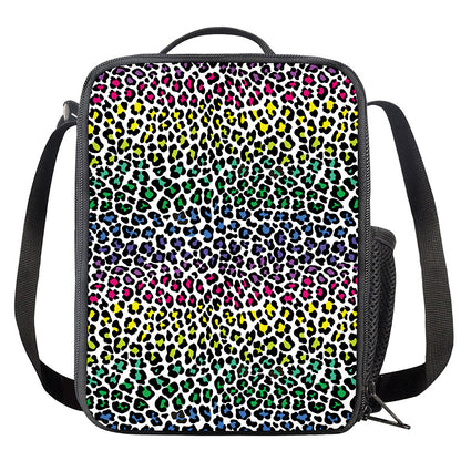 Colorful Leopard Print Crossbody Lunch Bag