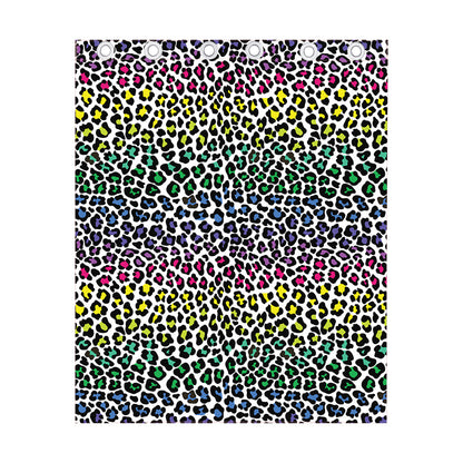 Colorful Leopard Print Curtain