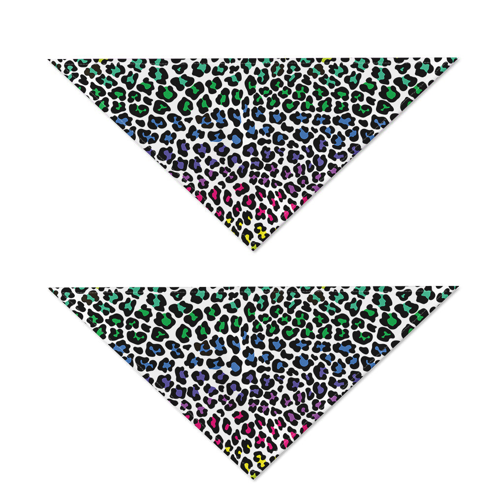 Colorful Leopard Print Dog Bandana