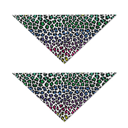 Colorful Leopard Print Dog Bandana