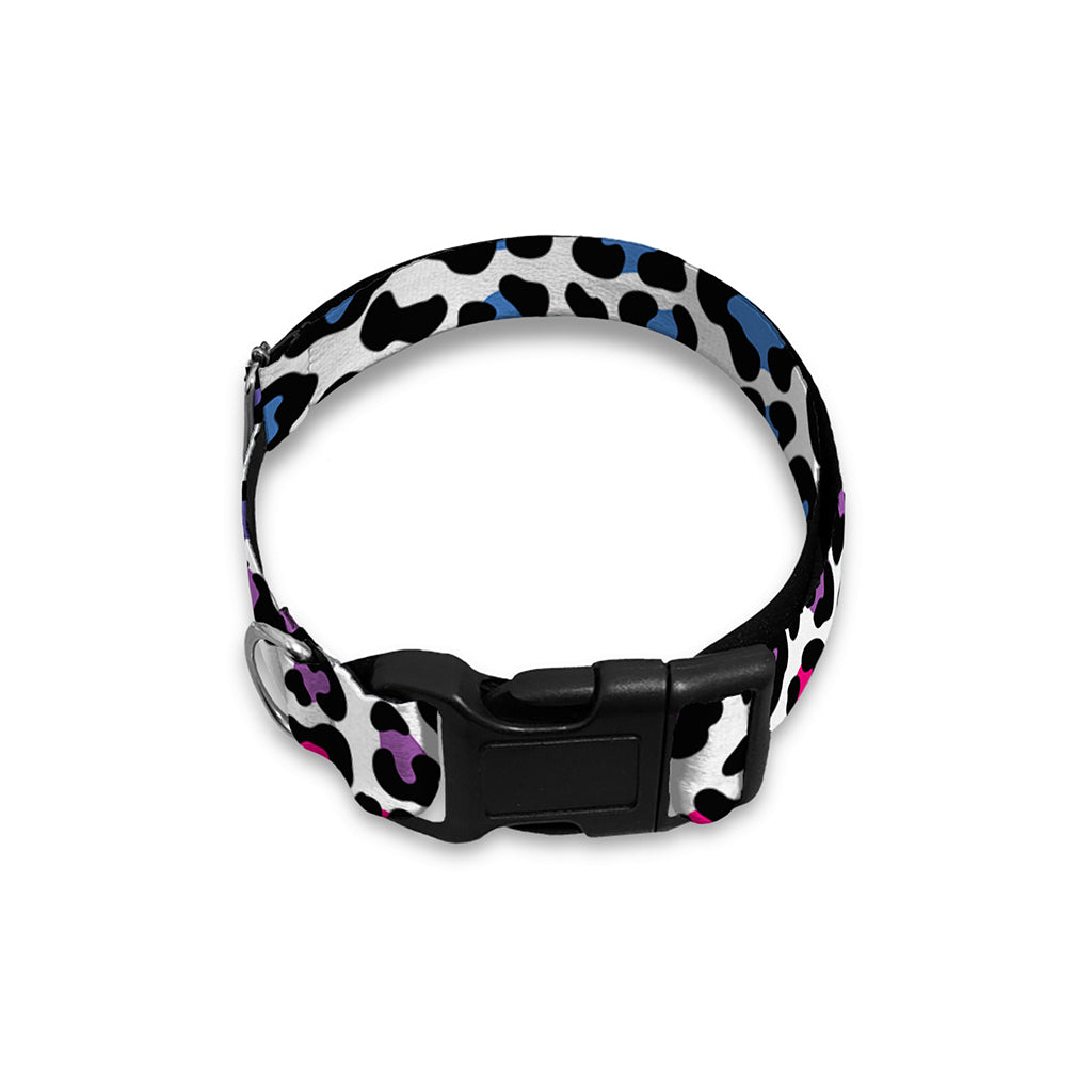 Colorful Leopard Print Dog Collar