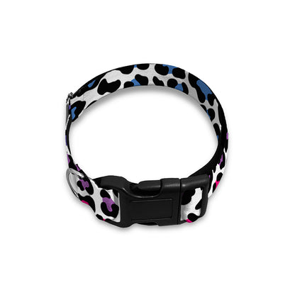 Colorful Leopard Print Dog Collar