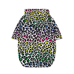 Colorful Leopard Print Dog Zip Up Hoodie