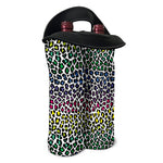 Colorful Leopard Print Double Neoprene Wine Tote