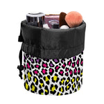 Colorful Leopard Print Drawstring Makeup Bag