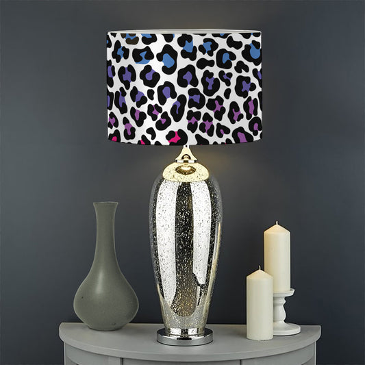 Colorful Leopard Print Drum Lamp Shade