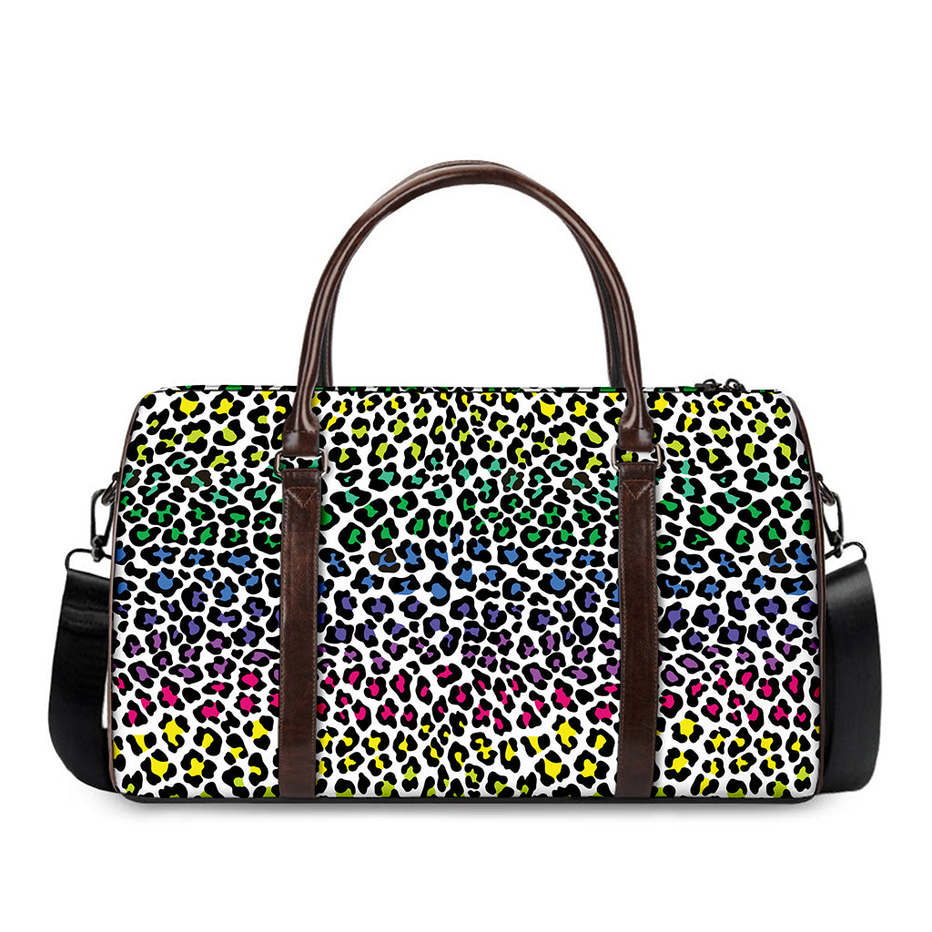 Colorful Leopard Print Duffle Bag