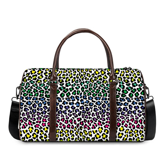 Colorful Leopard Print Duffle Bag