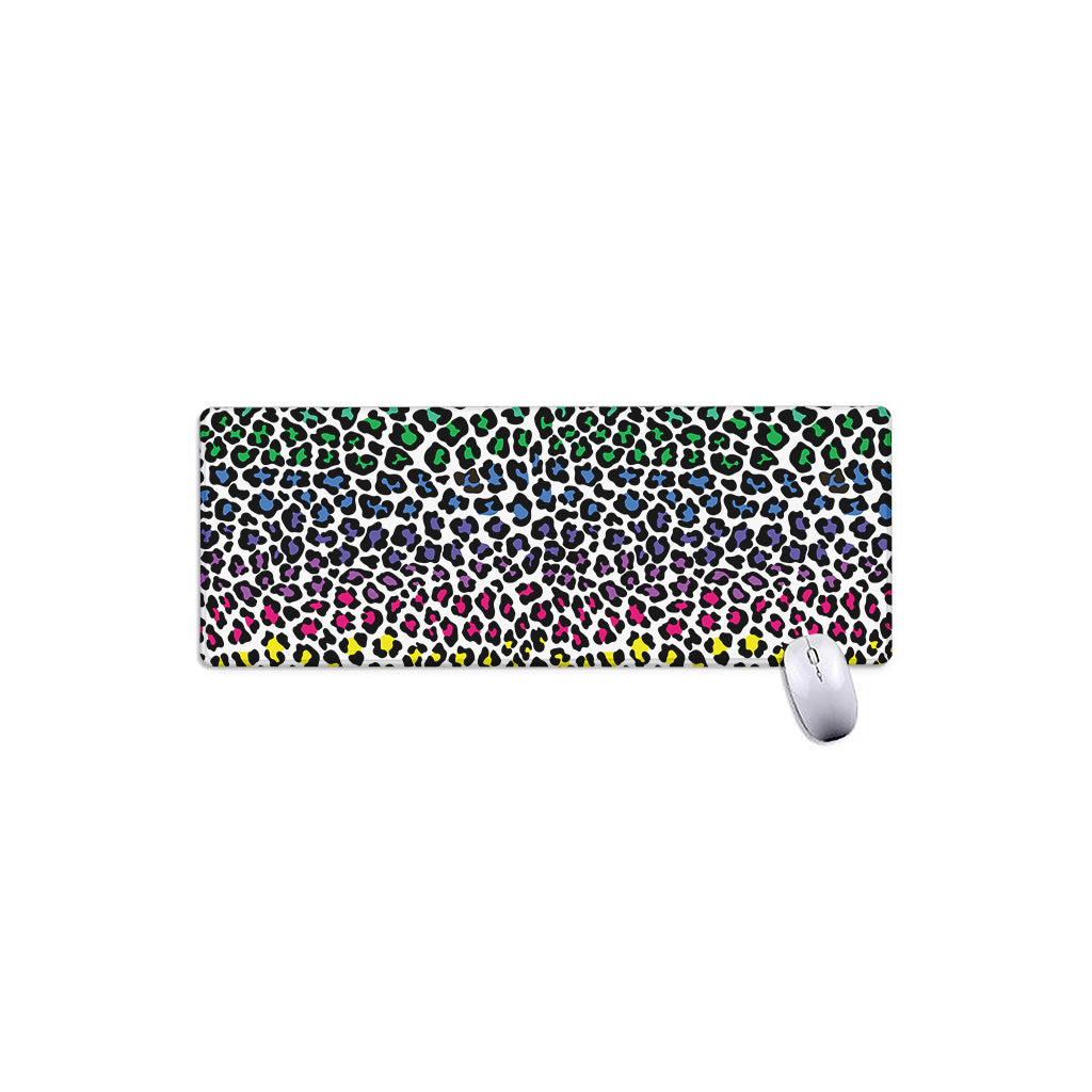 Colorful Leopard Print Extended Mouse Pad