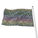 Colorful Leopard Print Flag