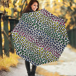 Colorful Leopard Print Foldable Umbrella