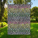 Colorful Leopard Print Garden Flag