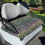Colorful Leopard Print Golf Cart Seat Cover