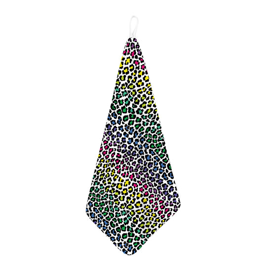 Colorful Leopard Print Hand Towel