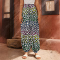 Colorful Leopard Print Harem Pants