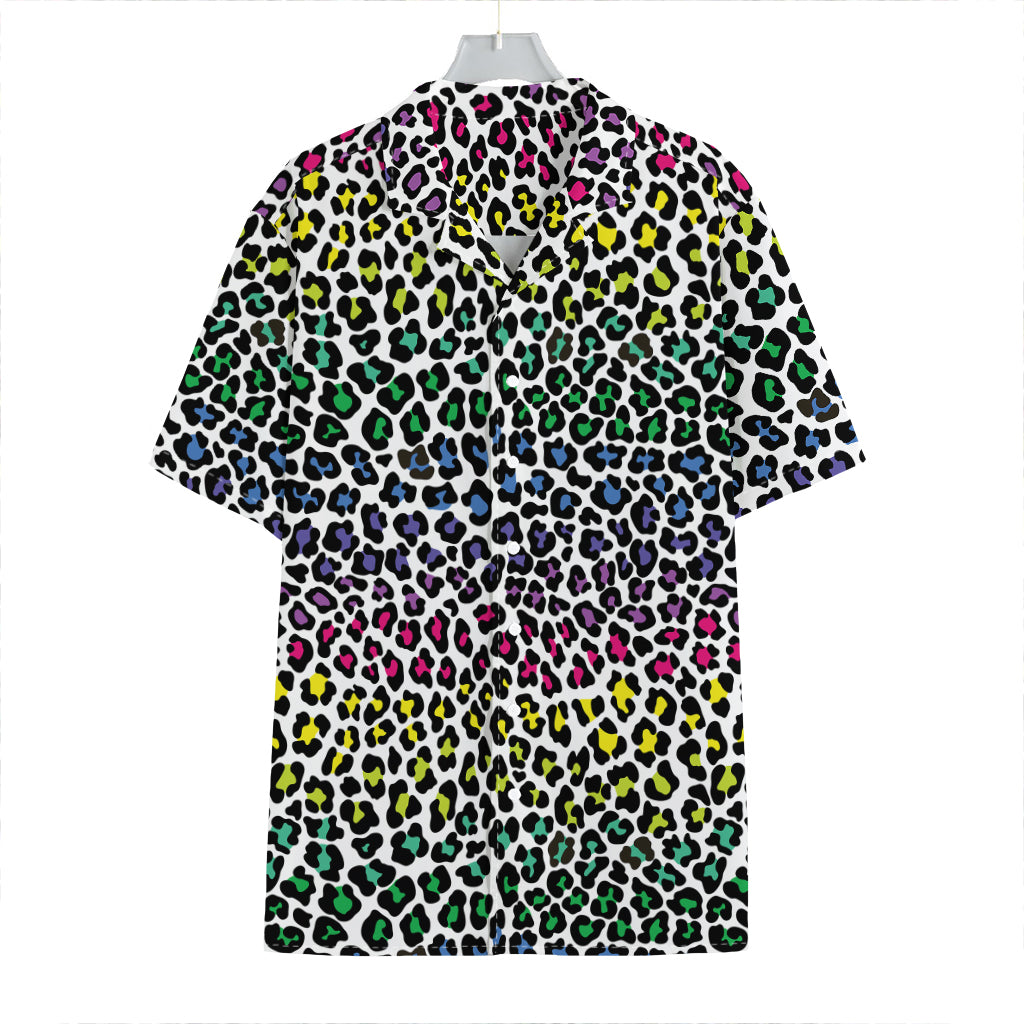 Colorful Leopard Print Hawaiian Shirt