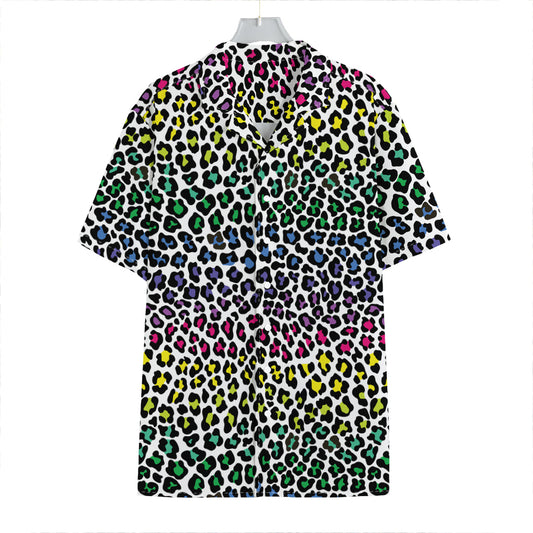 Colorful Leopard Print Hawaiian Shirt