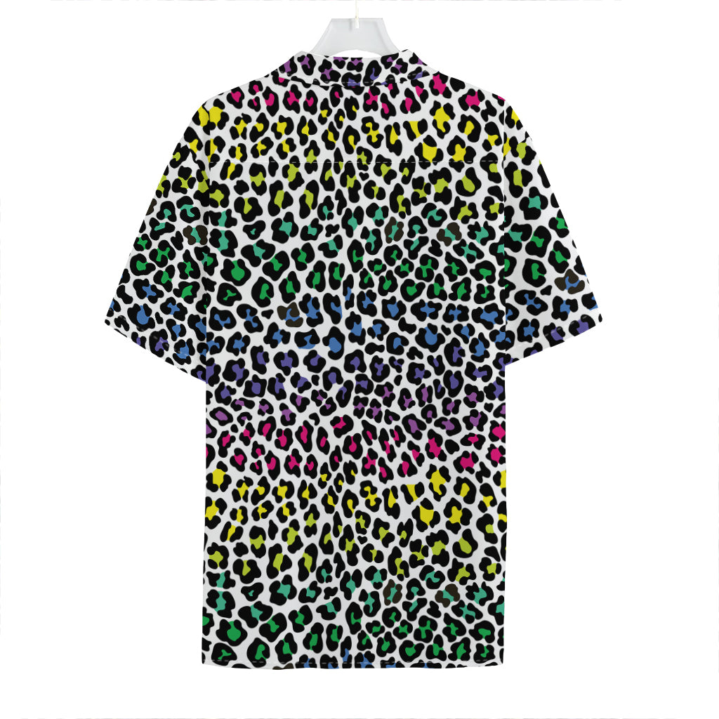 Colorful Leopard Print Hawaiian Shirt