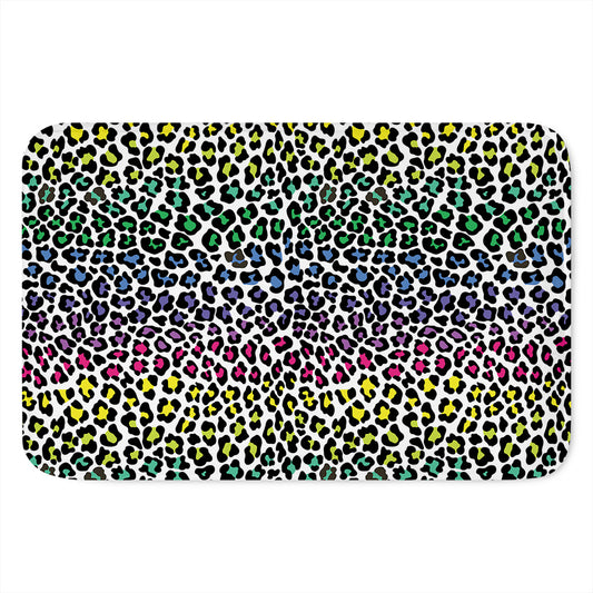 Colorful Leopard Print Indoor Door Mat