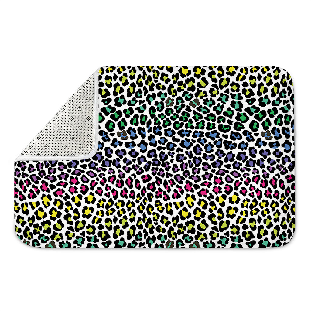 Colorful Leopard Print Indoor Door Mat