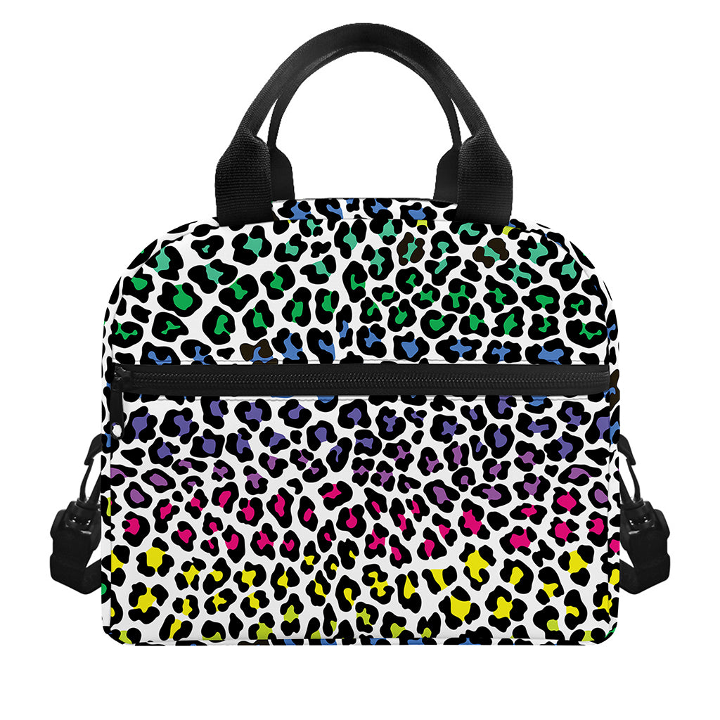 Colorful Leopard Print Insulated Lunch Bag