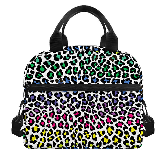 Colorful Leopard Print Insulated Lunch Bag
